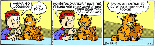 Komiksy garfield - komiks z dnia 22/02/1990