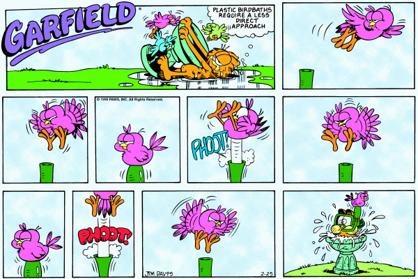 Komiksy garfield - komiks z dnia 25/02/1990