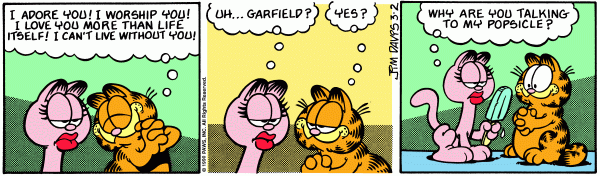 Komiksy garfield - komiks z dnia 02/03/1990