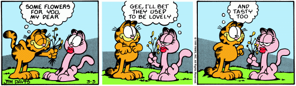 Komiksy garfield - komiks z dnia 03/03/1990