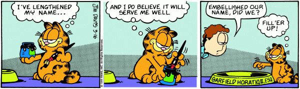 Komiksy garfield - komiks z dnia 16/03/1990