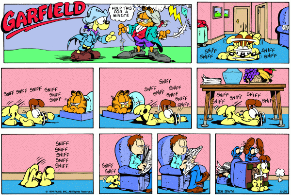 Komiksy garfield - komiks z dnia 25/03/1990