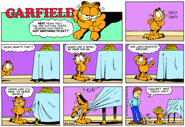 Komiksy garfield - komiks z dnia 01/04/1990