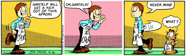 Komiksy garfield - komiks z dnia 16/04/1990