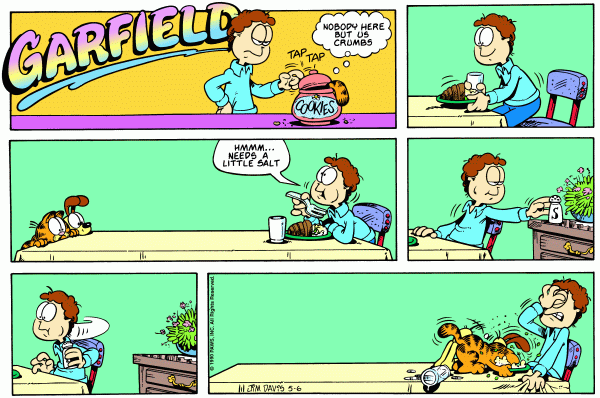 Komiksy garfield - komiks z dnia 06/05/1990