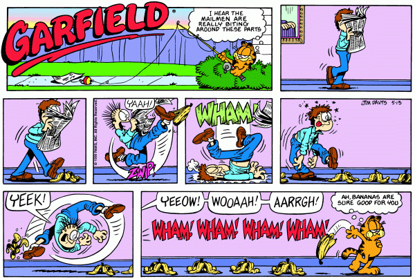 Komiksy garfield - komiks z dnia 13/05/1990