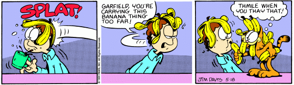 Komiksy garfield - komiks z dnia 18/05/1990