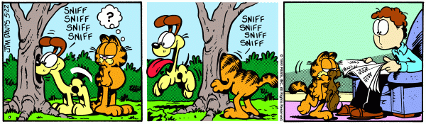 Komiksy garfield - komiks z dnia 22/05/1990