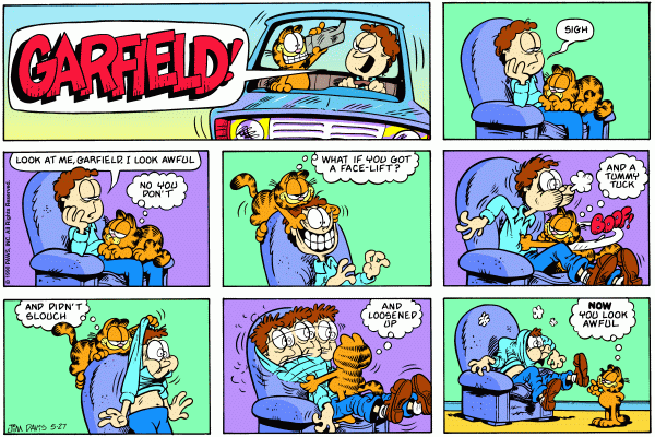 Komiksy garfield - komiks z dnia 27/05/1990