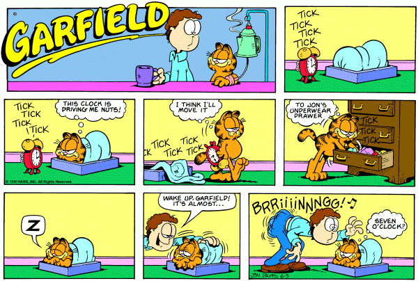 Komiksy garfield - komiks z dnia 03/06/1990
