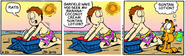 Komiksy garfield - komiks z dnia 26/06/1990