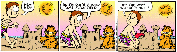 Komiksy garfield - komiks z dnia 28/06/1990