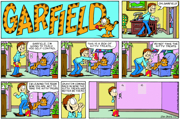 Komiksy garfield - komiks z dnia 01/07/1990