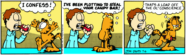 Komiksy garfield - komiks z dnia 06/07/1990