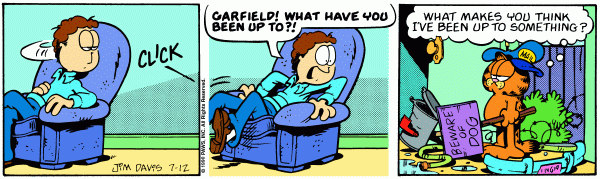 Komiksy garfield - komiks z dnia 12/07/1990
