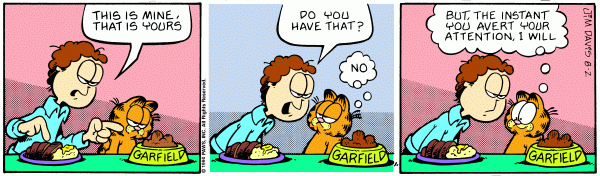 Komiksy garfield - komiks z dnia 02/08/1990