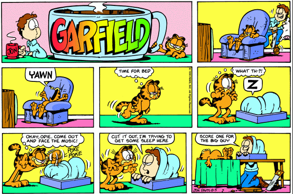 Komiksy garfield - komiks z dnia 05/08/1990