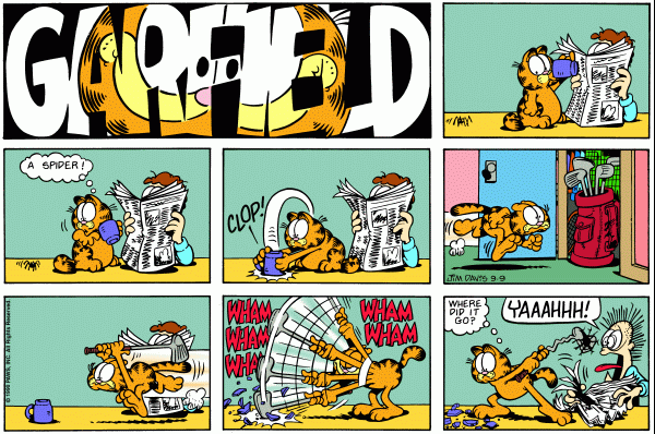 Komiksy garfield - komiks z dnia 09/09/1990