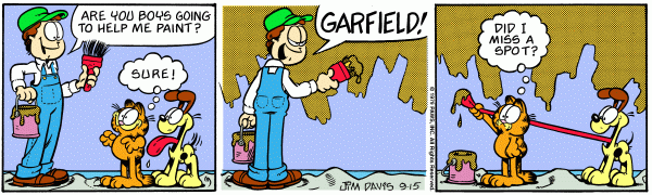 Komiksy garfield - komiks z dnia 15/09/1990