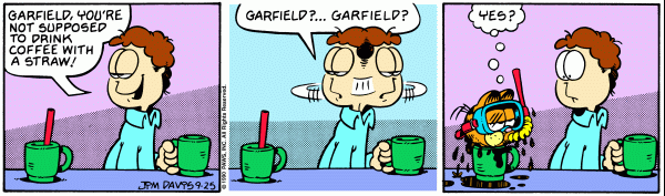 Komiksy garfield - komiks z dnia 25/09/1990