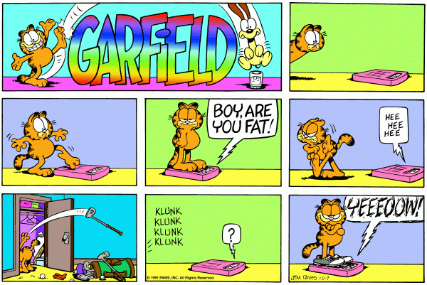 Komiksy garfield - komiks z dnia 07/10/1990