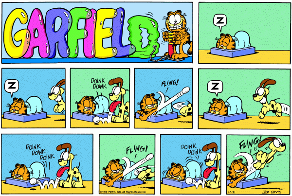 Komiksy garfield - komiks z dnia 21/10/1990