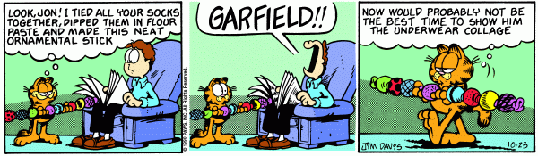 Komiksy garfield - komiks z dnia 23/10/1990