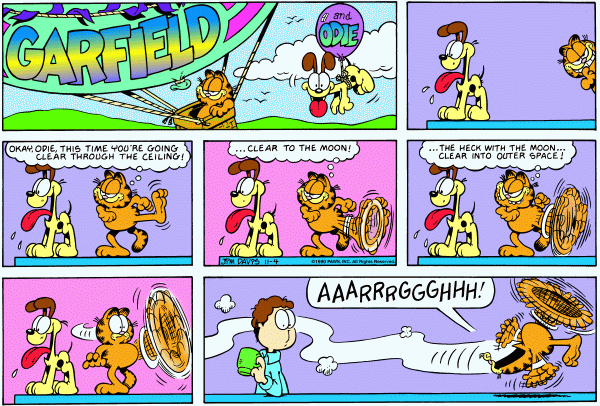 Komiksy garfield - komiks z dnia 04/11/1990