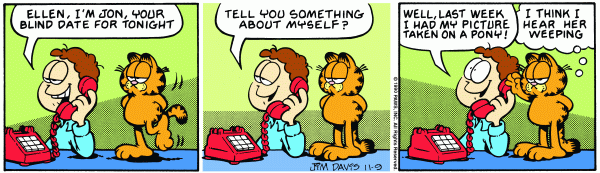 Komiksy garfield - komiks z dnia 09/11/1990