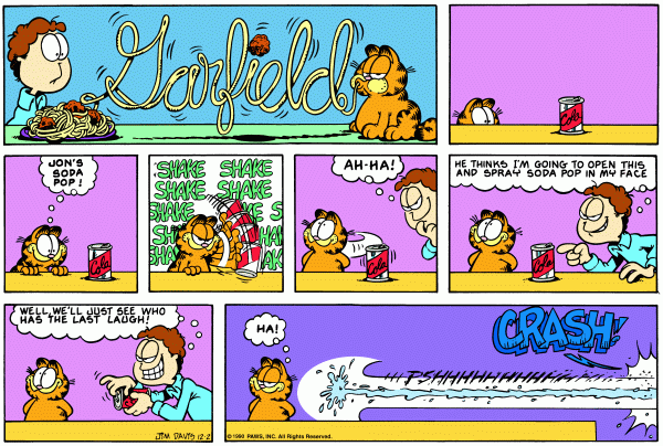 Komiksy garfield - komiks z dnia 02/12/1990