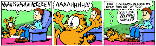 Komiksy garfield - komiks z dnia 08/01/1991