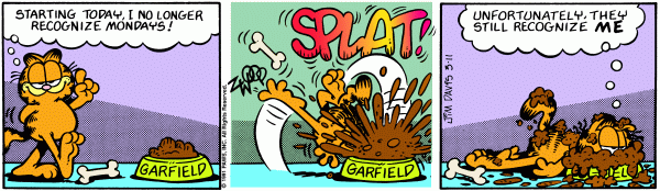 Komiksy garfield - komiks z dnia 11/03/1991