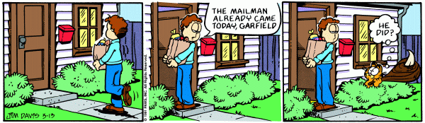 Komiksy garfield - komiks z dnia 13/03/1991