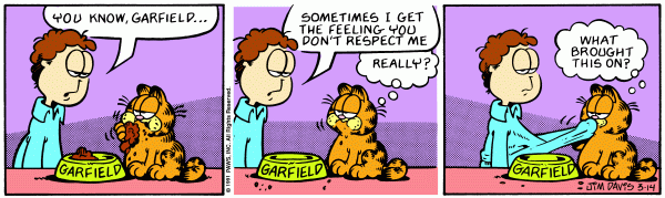 Komiksy garfield - komiks z dnia 14/03/1991