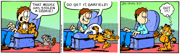 Komiksy garfield - komiks z dnia 21/03/1991