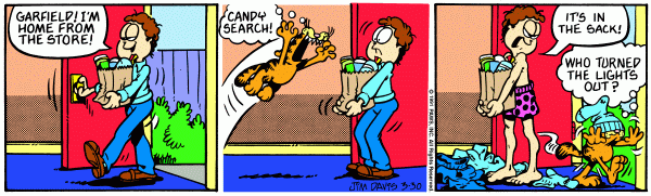 Komiksy garfield - komiks z dnia 30/03/1991