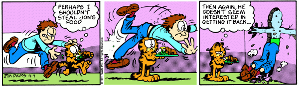 Komiksy garfield - komiks z dnia 04/04/1991