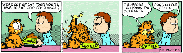 Komiksy garfield - komiks z dnia 03/08/1991
