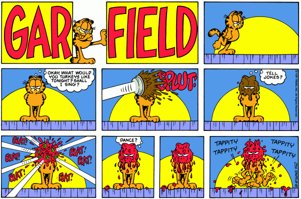 Komiksy garfield - komiks z dnia 18/08/1991