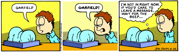 Komiksy garfield - komiks z dnia 26/08/1991