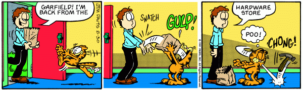 Komiksy garfield - komiks z dnia 30/08/1991