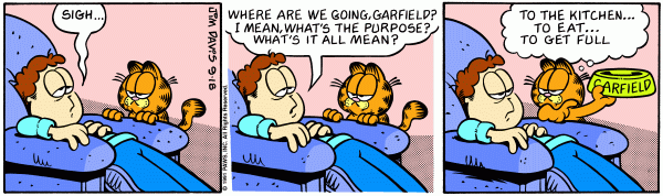 Komiksy garfield - komiks z dnia 18/09/1991