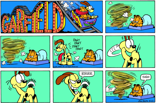 Komiksy garfield - komiks z dnia 22/09/1991