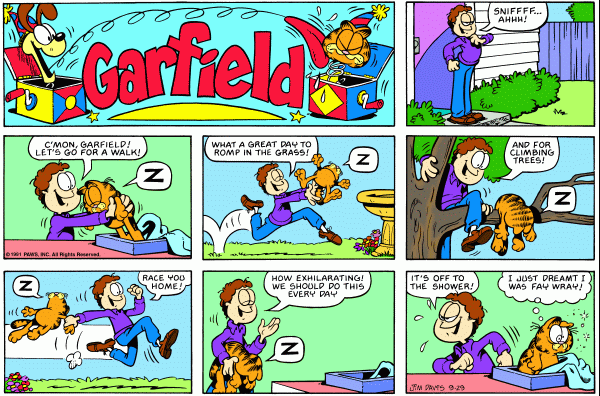 Komiksy garfield - komiks z dnia 29/09/1991