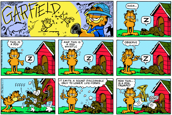 Komiksy garfield - komiks z dnia 17/11/1991