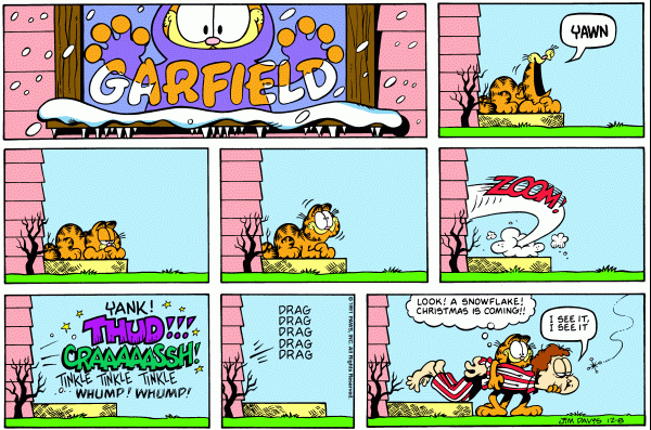 Komiksy garfield - komiks z dnia 08/12/1991