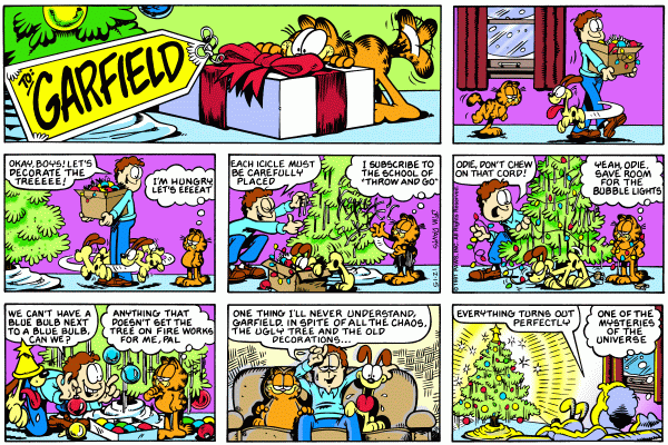Komiksy garfield - komiks z dnia 15/12/1991