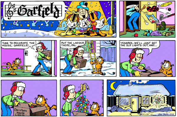 Komiksy garfield - komiks z dnia 22/12/1991