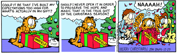 Komiksy garfield - komiks z dnia 25/12/1991