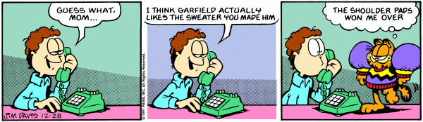 Komiksy garfield - komiks z dnia 28/12/1991